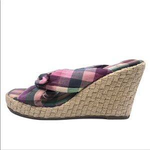 NWOT American Eagle Espadrill Platform Slip Wedge